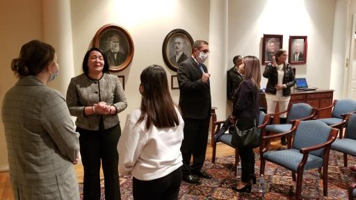 North Central College students gather at the first event in the Empowering Latino Communities speaker series.