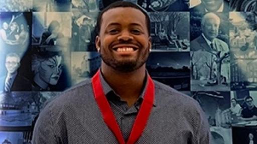 Adrian Brown, North Central College's Lincoln Laureate.