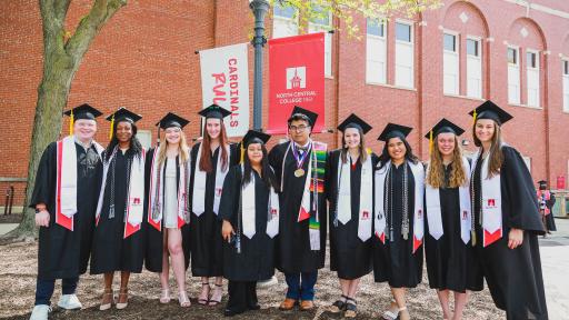 North Central College graduates at Commencement.