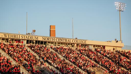 Fans at a North Central College football game.