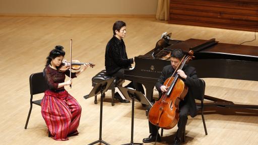 Three strings musicians.