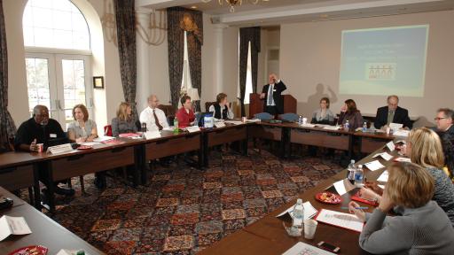 A meeting in Smith Hall.