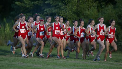 The North Central women's cross country team.