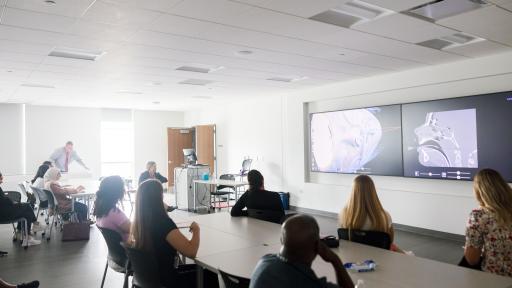A photo of a North Central College health science class in progress.