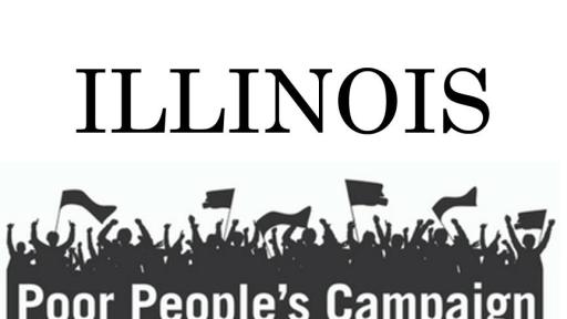 A logo with people holding up signs in protest.