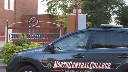 A North Central College Campus Safety squad car.