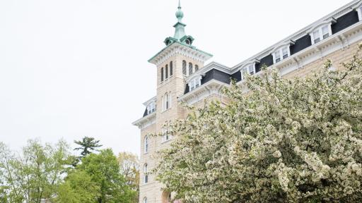 Old Main during the spring.