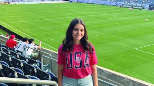 Olivia Hurt at a U.S. Soccer match