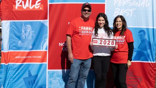 A family during Family Weekend 2025.