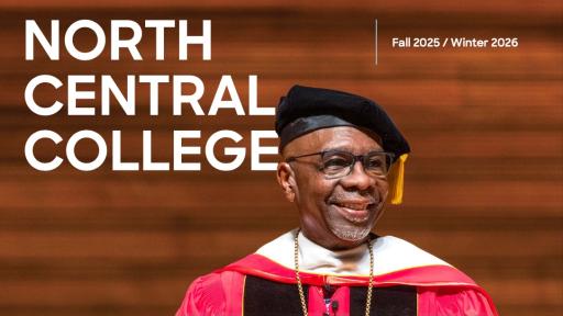 The fall-winter cover of North Central College magazine.