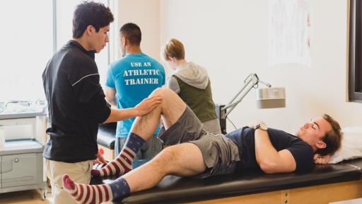 students in physical training class