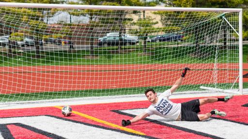 playing soccer at benedetti-wehrli stadium