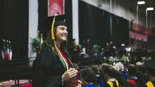 honors students at commencement