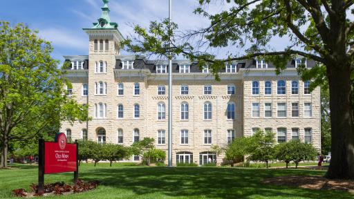 old main front lawn springtime