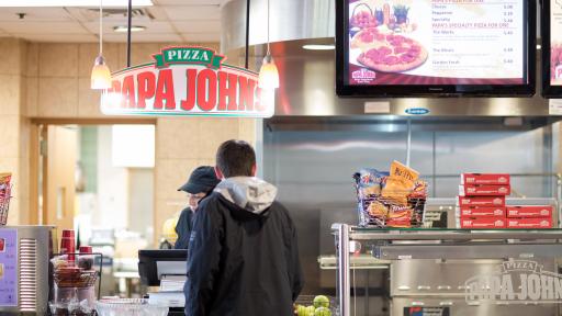 papa johns counter at the Cage Dining Hall