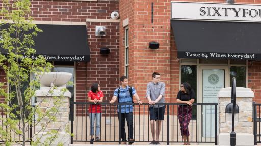 students in downtown naperville