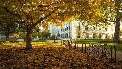 Old Main, the administrative building for North Central College.