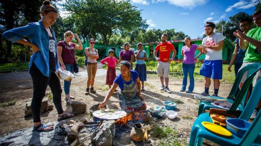 Student volunteering abroad