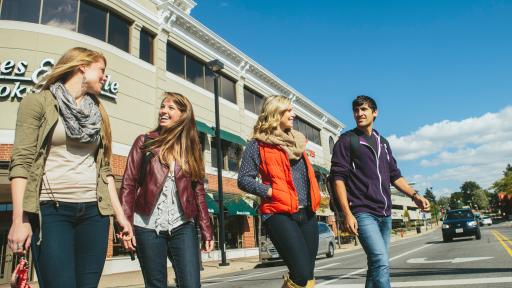 students in downtown naperville