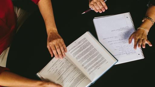 students studying