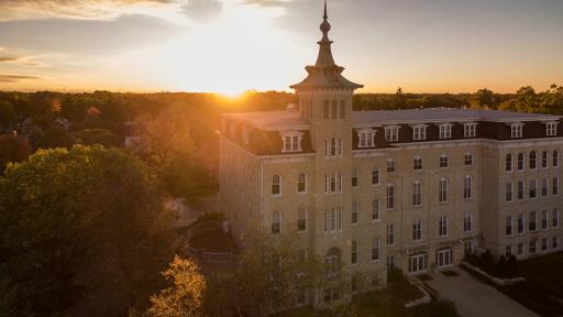 A picture of Old Main, North Central College's main building.