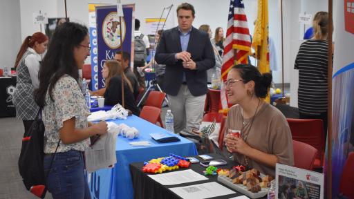 Students at the North Central College Career & Internship Fair.