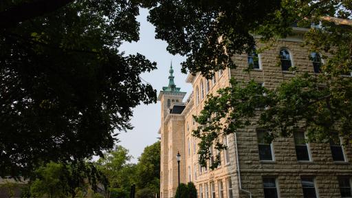 Old Main in the summer.