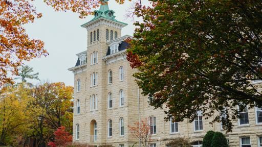 Old Main during the fall.