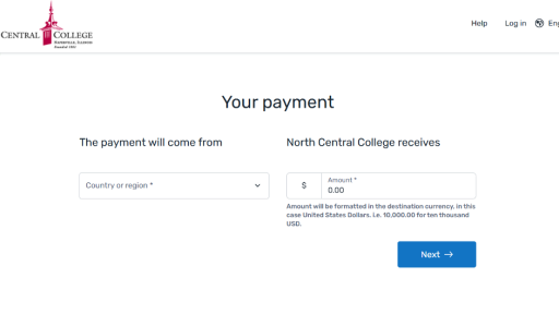 Screenshot of Flywire page