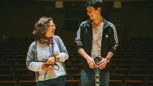 student musicians on wentz stage