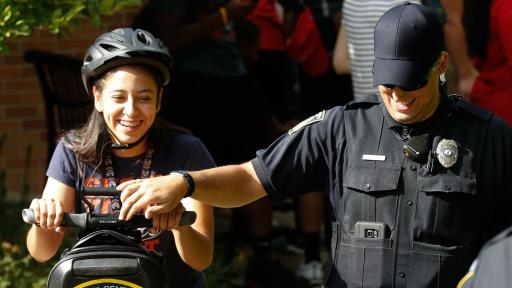 campus safety officer and segway